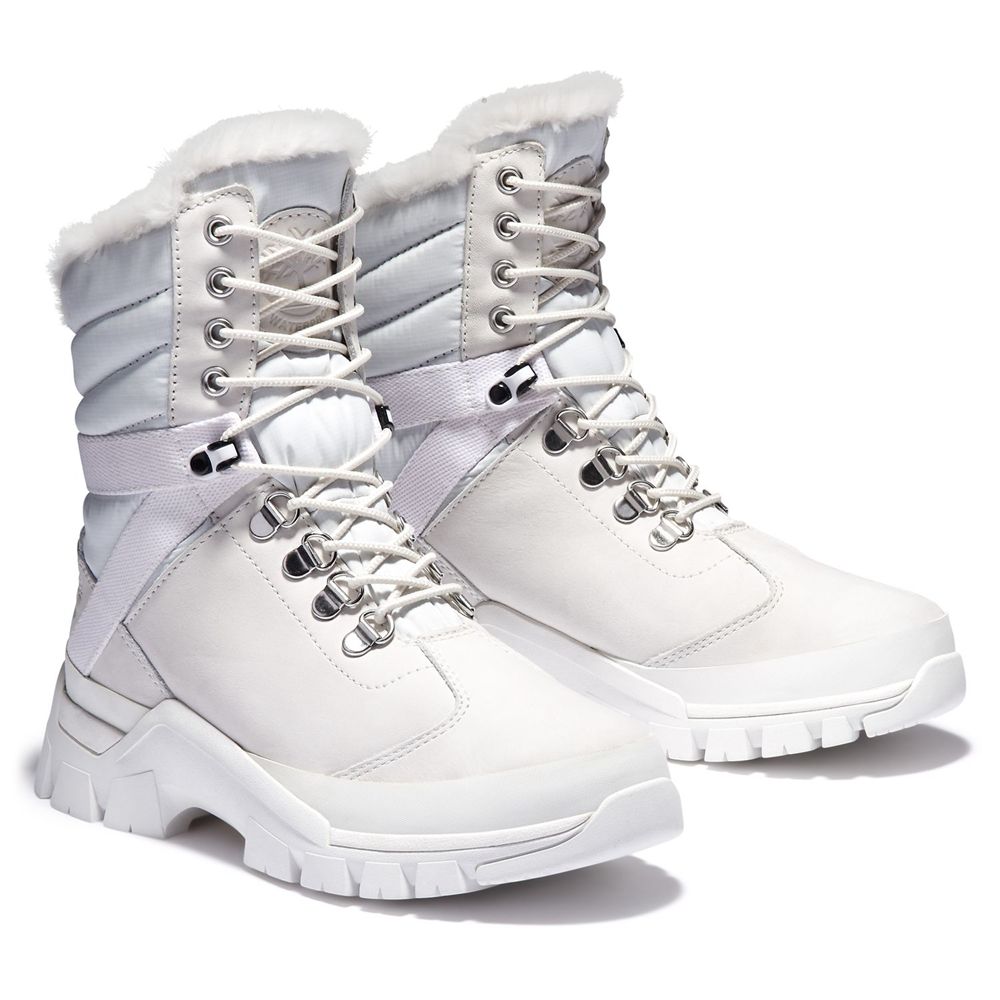 Timberland Womens Snow Boots Jenness Falls Waterproof Insulated - White - India UX1703265